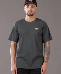 Just Another Fisherman SNAPPER STAMP TEE - AGED BLACK