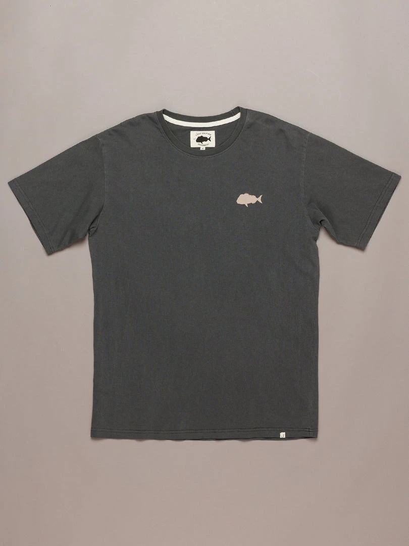 Just Another Fisherman SNAPPER STAMP TEE - AGED BLACK