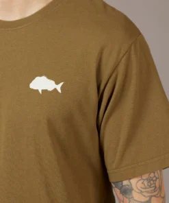 Just Another Fisherman SNAPPER STAMP TEE - MILITARY OLIVE Apparel