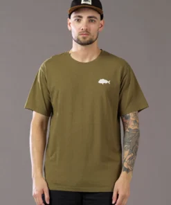 Just Another Fisherman SNAPPER STAMP TEE - MILITARY OLIVE Apparel
