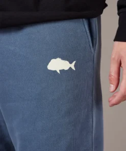 Just Another Fisherman Apparel SNAPPER STAMP TRACKPANT - OVERDYED MIDNIGHT NAVY