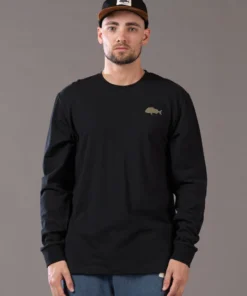 Just Another Fisherman STAMP LS TEE - BLACK Apparel