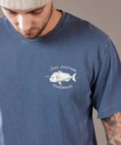 Just Another Fisherman SNAPPER LOGO TEE - OVERDYED MIDNIGHT NAVY