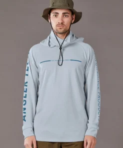 Just Another Fisherman TECH ANGLER HOOD - PEARL/BLUE