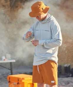 Just Another Fisherman TECH ANGLER HOOD - PEARL/BLUE