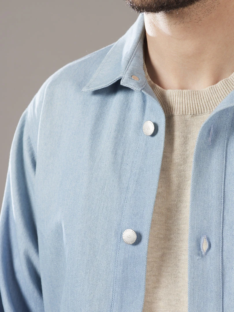 Just Another Fisherman TRANSOM OVER SHIRT - BLUE DENIM Apparel