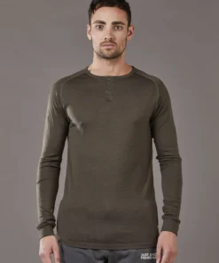 Just Another Fisherman MERINO ANGLERS LS UNDERLAY - MILITARY GREEN