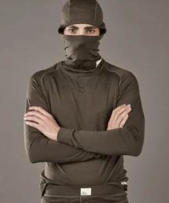 Just Another Fisherman MERINO ANGLERS LS UNDERLAY - MILITARY GREEN