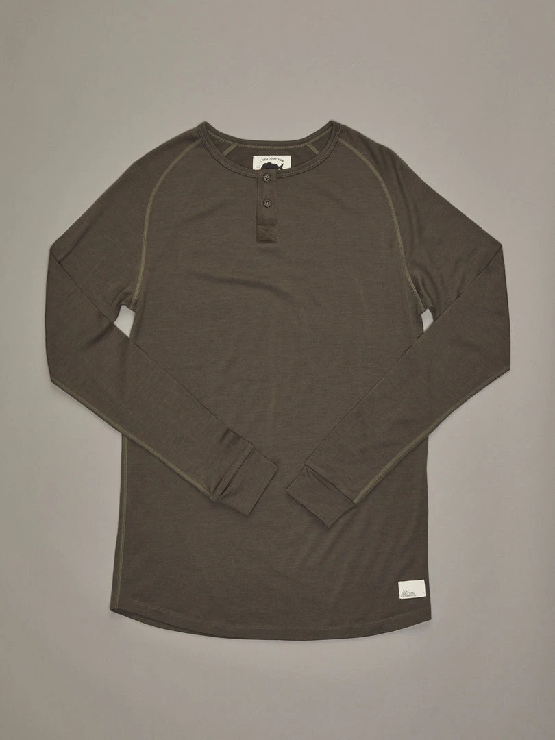 Just Another Fisherman MERINO ANGLERS LS UNDERLAY - MILITARY GREEN