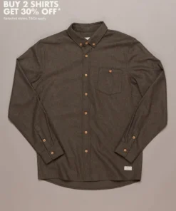 Just Another Fisherman WOOL ANCHORAGE SHIRT - MILITARY OLIVE