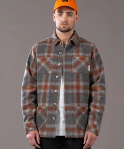 Just Another Fisherman Apparel WOOL HAVEN JACKET - GREY/RUST