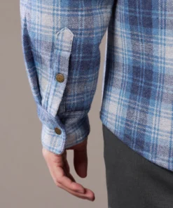 Just Another Fisherman Apparel WOOL PORT JACKET - BLUE/GREY CHECK