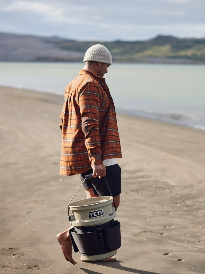 Just Another Fisherman FLANAGAN FLANNEL SHIRT - RUST/BROWN CHECK